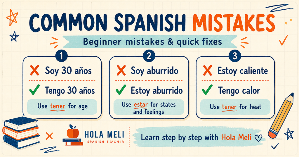 Common Spanish mistakes beginners make when learning Spanish